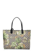 GG Blooms Reversible Tote Green Blooms
