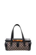 GG Canvas Bamboo Bullet Shoulder Bag Brown Black