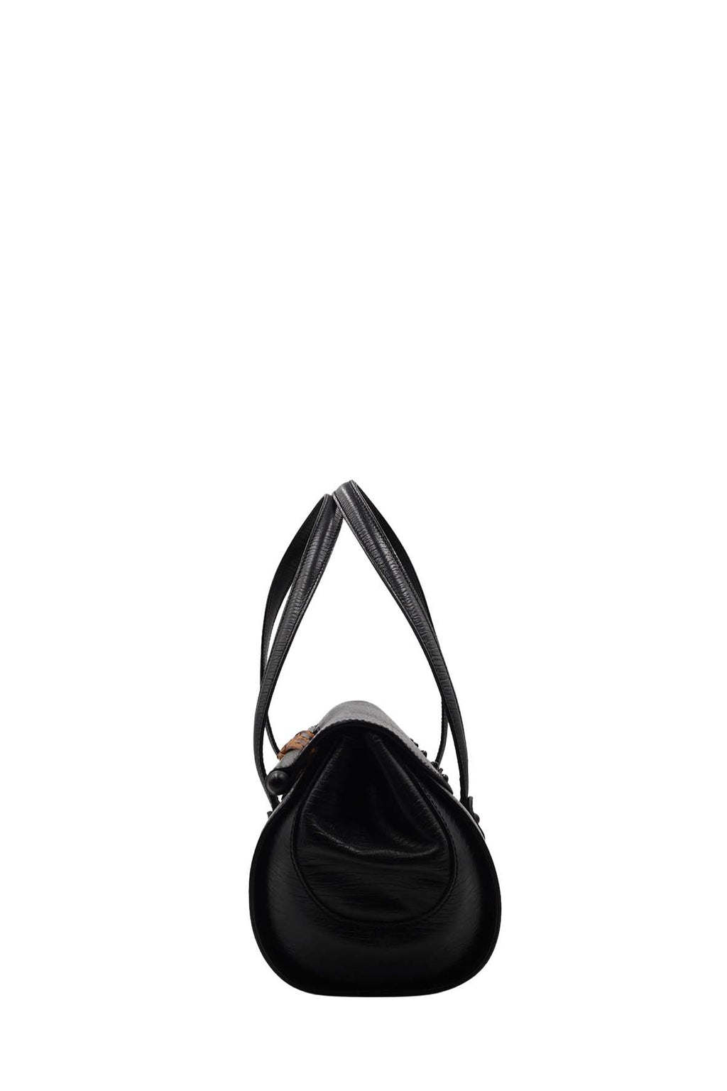 GG Canvas Bamboo Bullet Shoulder Bag Brown Black