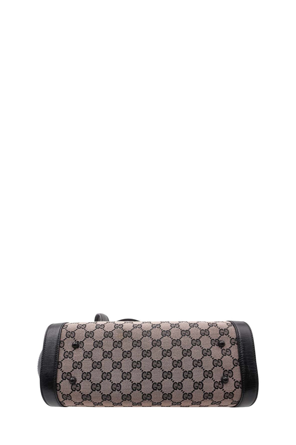 GG Canvas Bamboo Bullet Shoulder Bag Brown Black