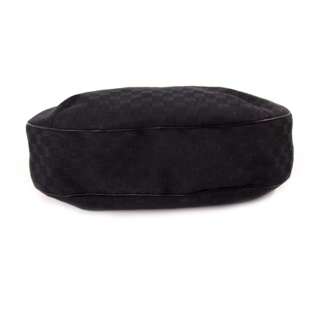 Gucci GG Black Canvas Hobo Bag