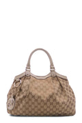 GG Canvas Sukey Boston Bag White