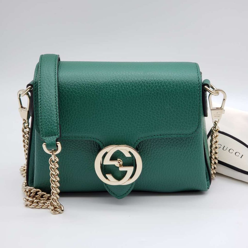 Gucci GG Interlocking Green Crossbody and Shoulder Bag