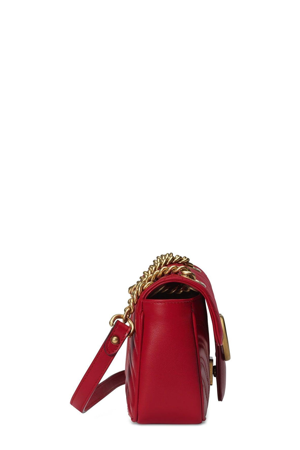 GG Marmont Mini Matelasse Bag Hibiscus Red