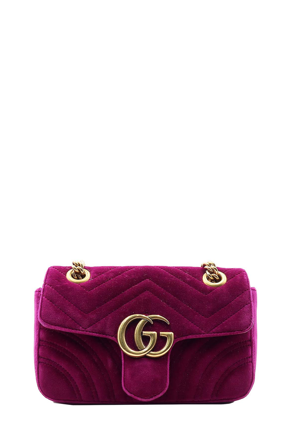 GG Marmont Mini Matelasse Shoulder Bag Velvet Purple