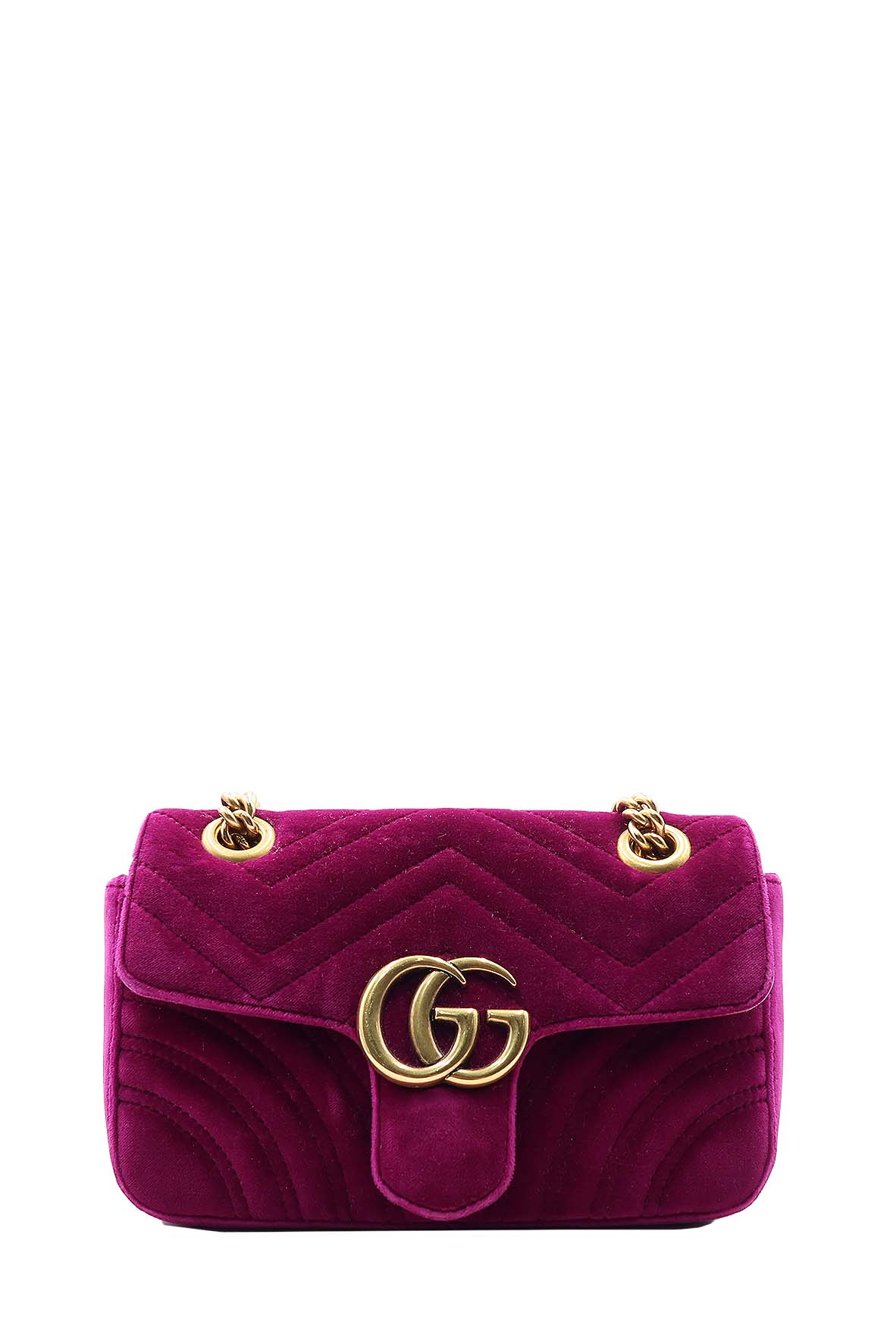 GG Marmont Mini Matelasse Shoulder Bag Velvet Purple
