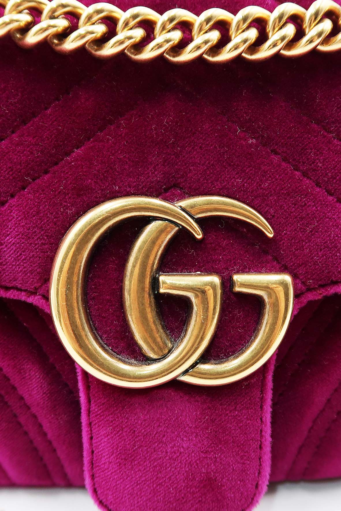 GG Marmont Mini Matelasse Shoulder Bag Velvet Purple