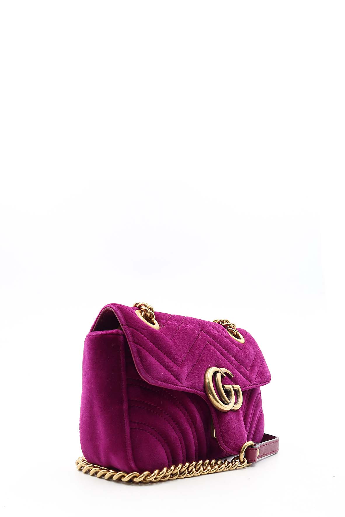 GG Marmont Mini Matelasse Shoulder Bag Velvet Purple