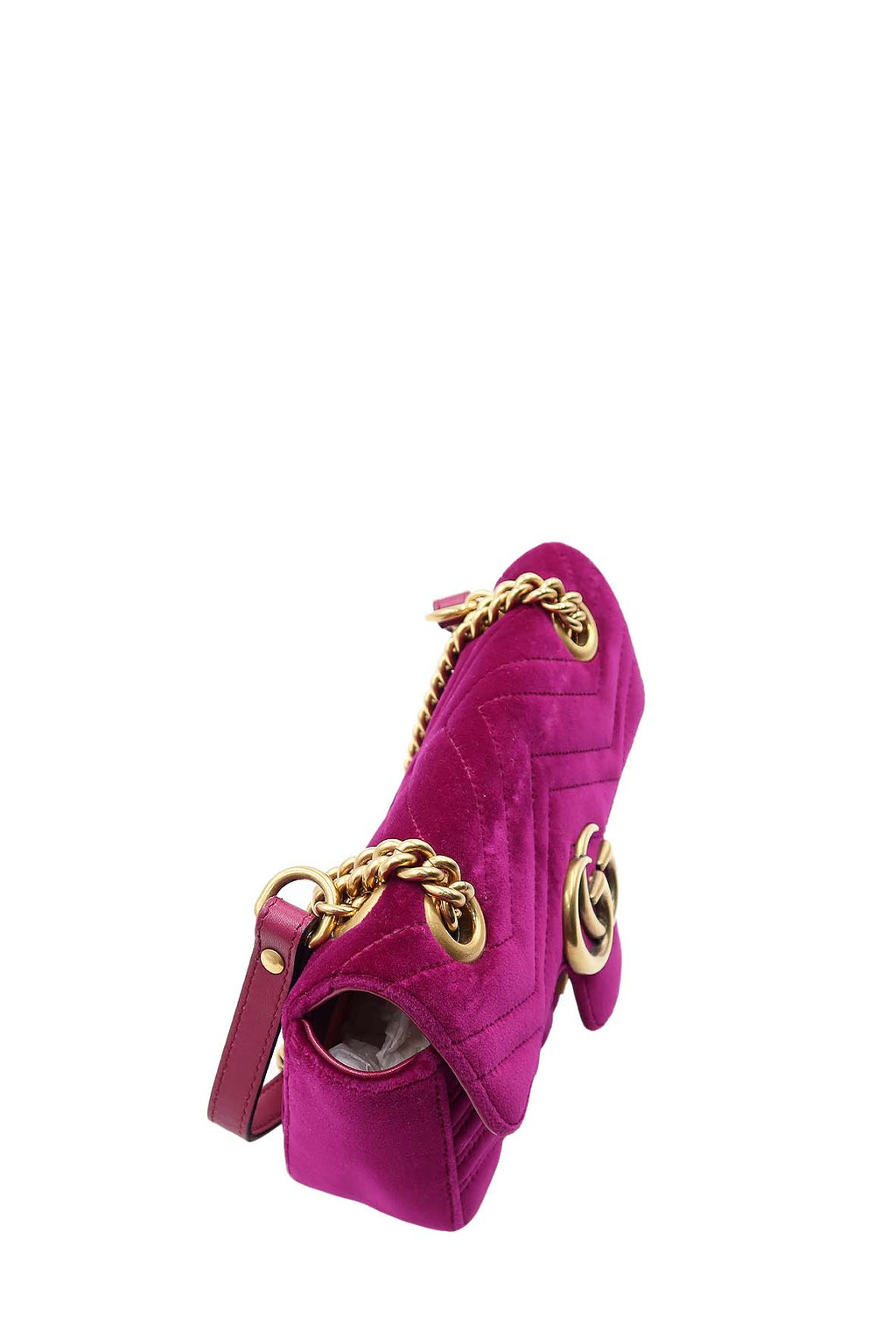GG Marmont Mini Matelasse Shoulder Bag Velvet Purple