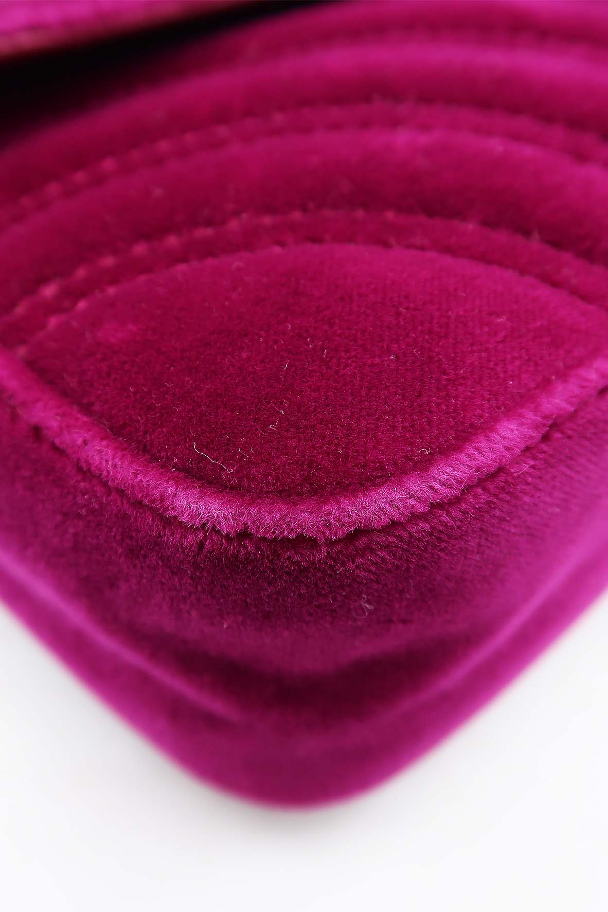 GG Marmont Mini Matelasse Shoulder Bag Velvet Purple