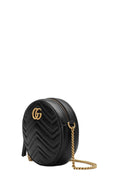 GG Marmont Mini Round Bag Black
