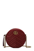 GG Marmont Mini Round Bag Hibiscus Red