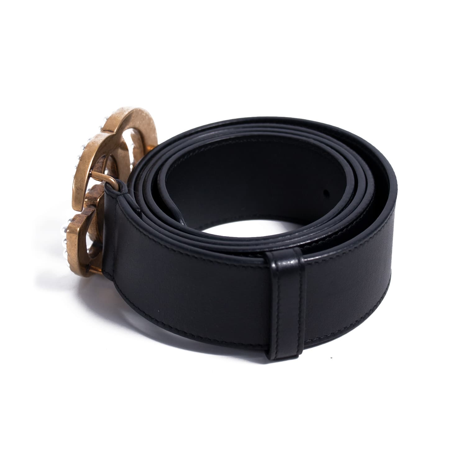 Gucci GG Marmont Pearl Leather Belt