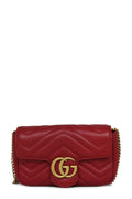 GG Marmont Super Mini Matelasse Bag Red