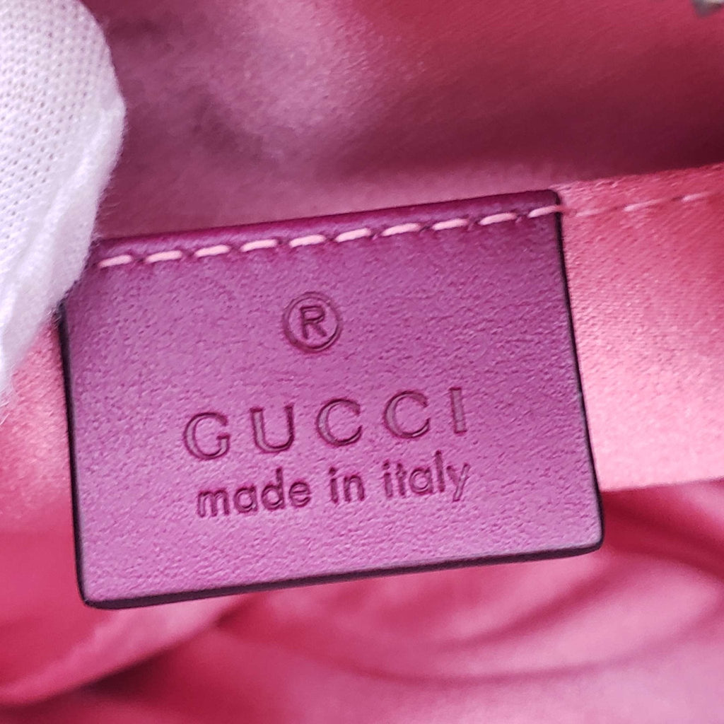 GUCCI GG Marmont Velvet Magenta Waist/Belt Bag