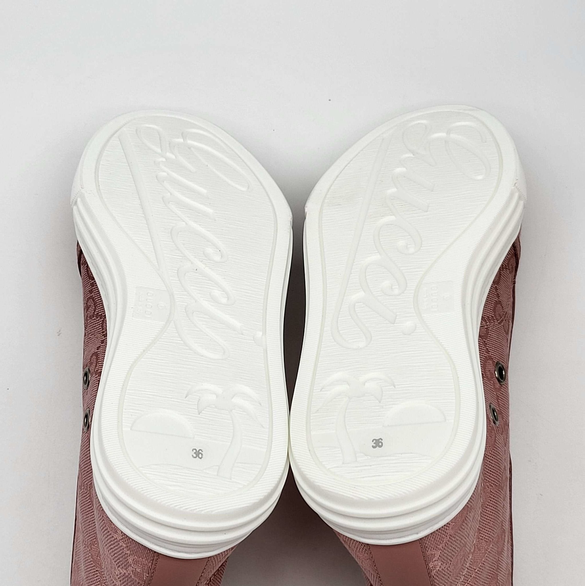 Gucci GG Miro Soft Pink & White Sneaker Shoes