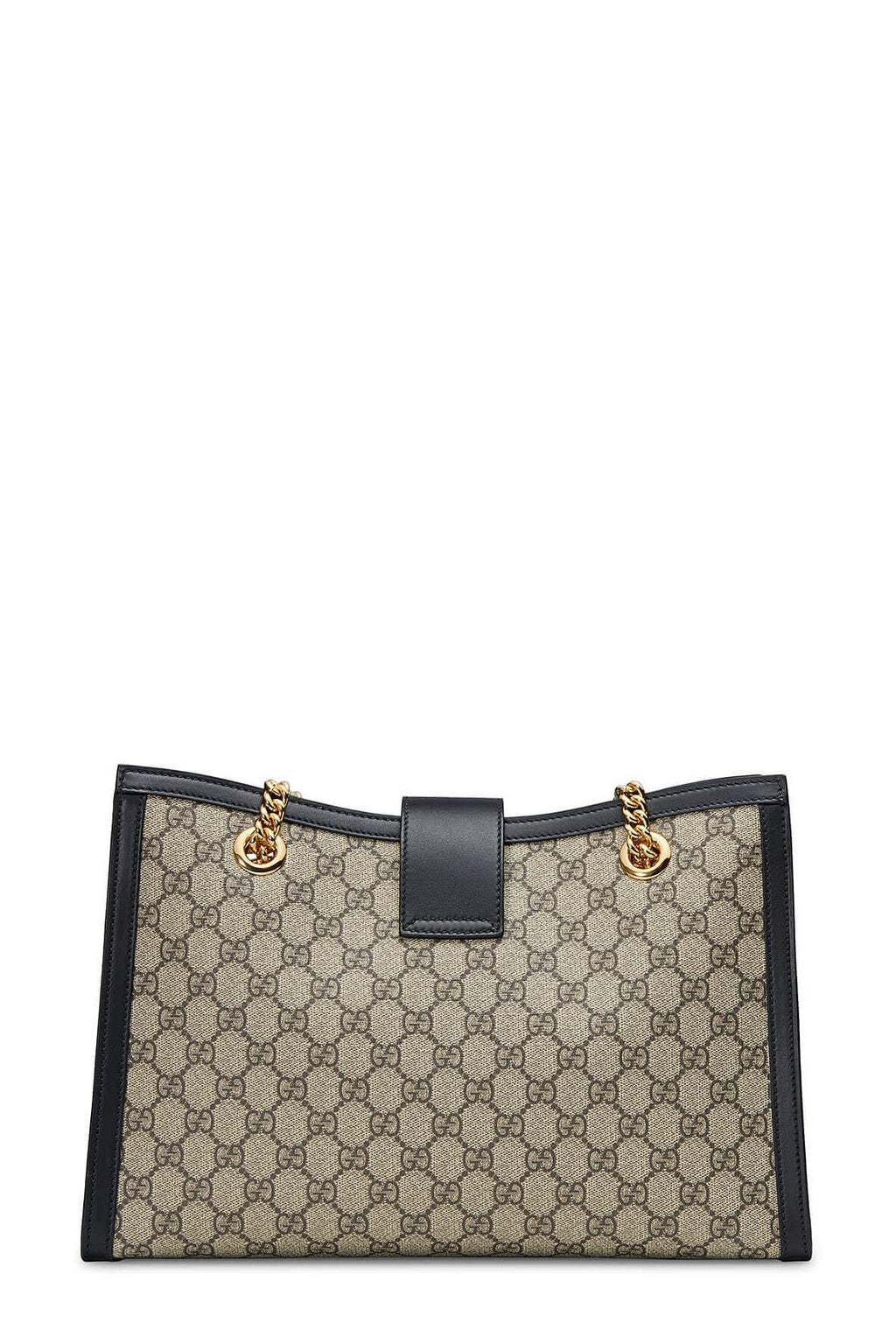 GG Supreme Padlock Medium Shoulder Bag Black