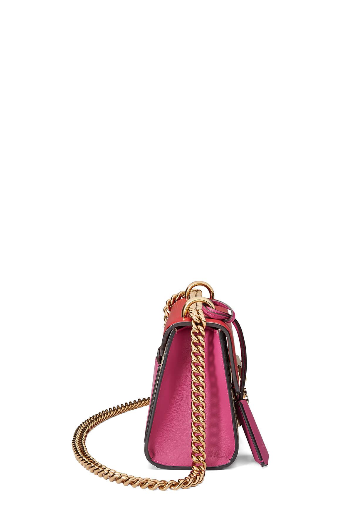 GG Supreme Small Padlock Bag Hibiscus Pink