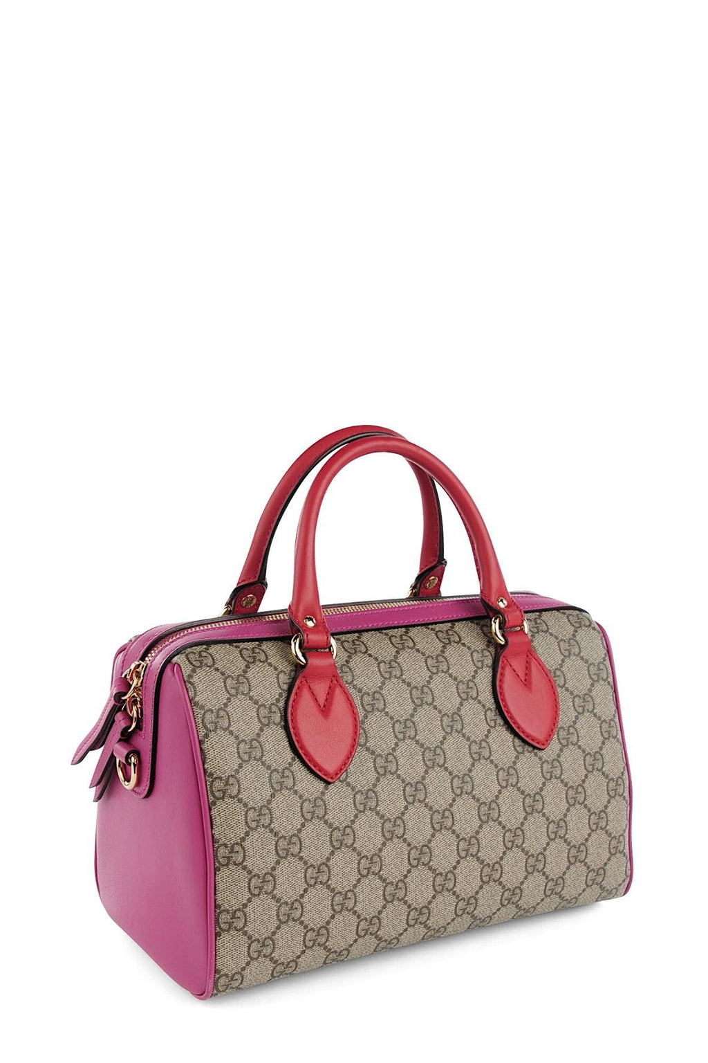GG Supreme Small Top Handle Bag Hibiscus Pink