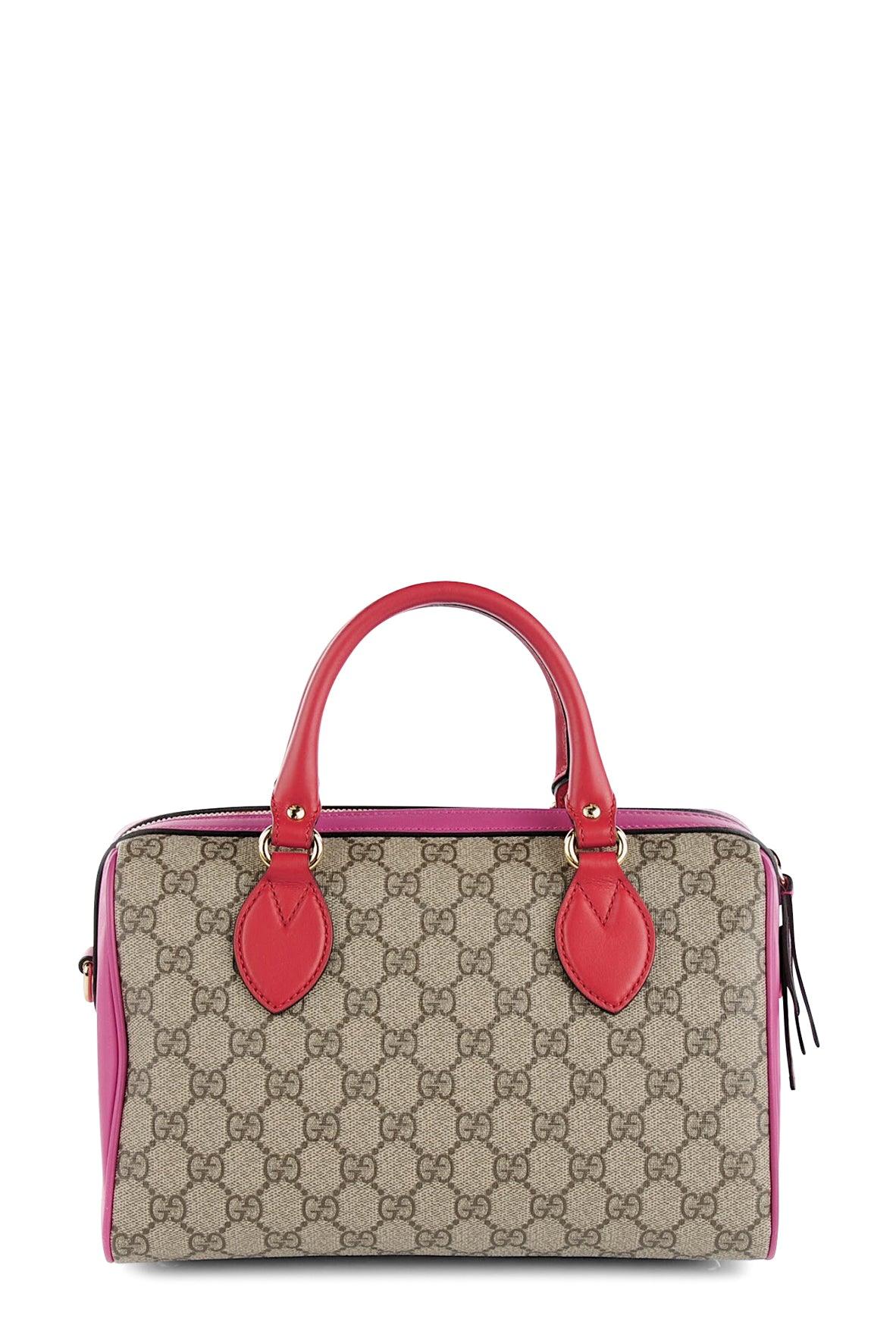 GG Supreme Small Top Handle Bag Hibiscus Pink