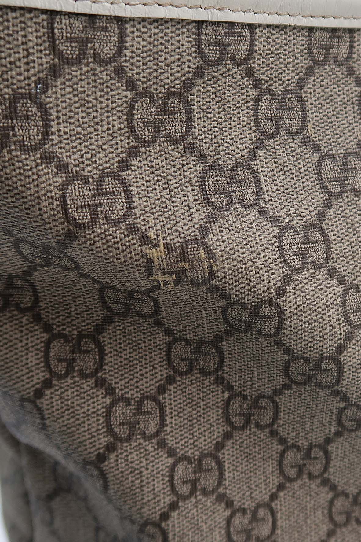 GG Supreme Tote Brown, White