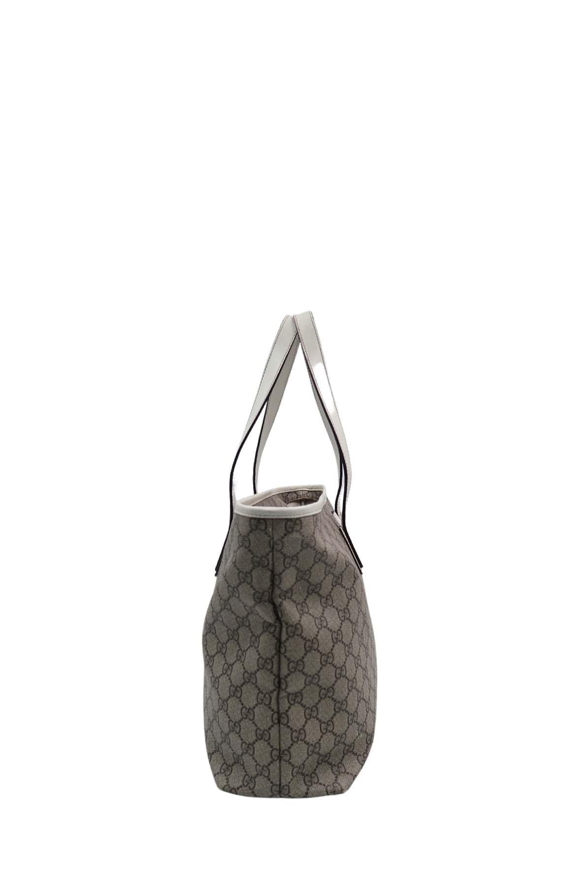 GG Supreme Tote Brown, White