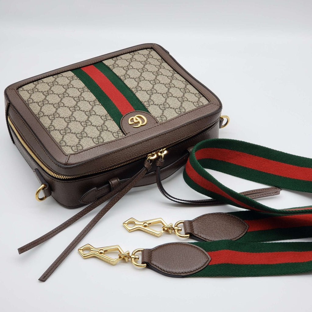 Gucci GG Supreme Web Top Handle Shoulder Bag