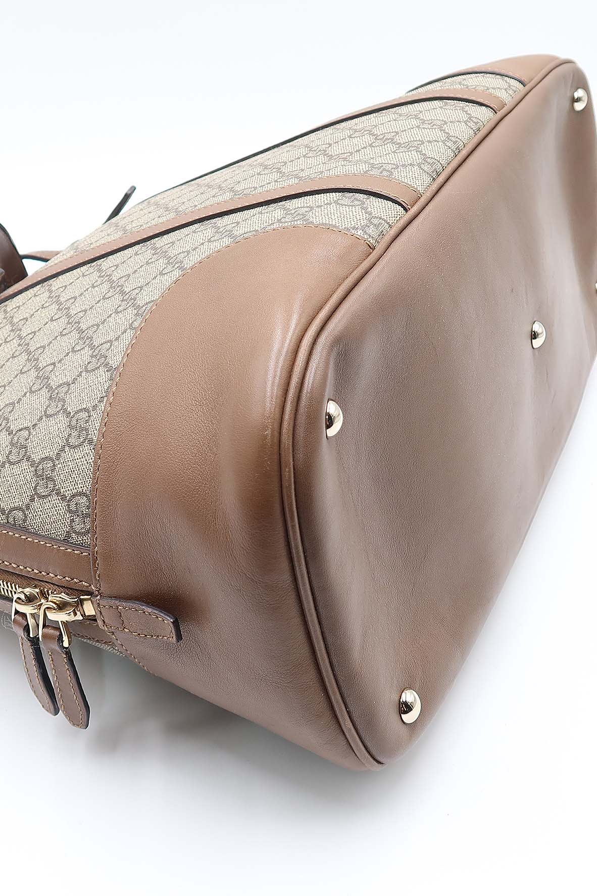 GG Surpreme Dome Top Handle Bag Maple Brown