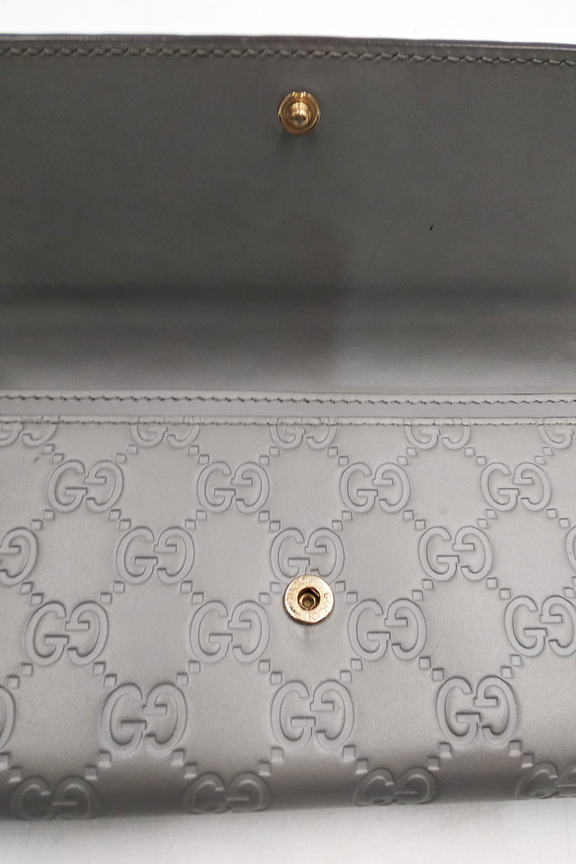 Guccisima Bow Continental Wallet Pink Grey
