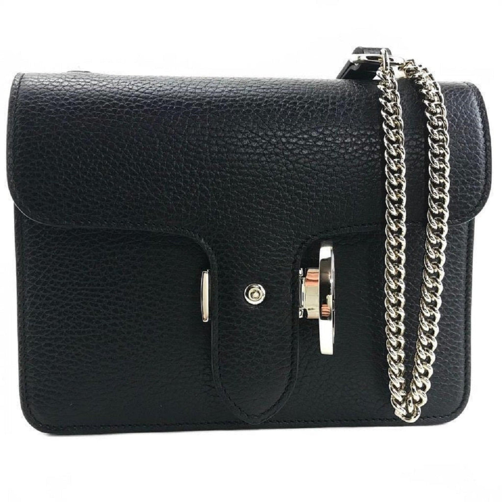 Gucci Black Icon GG Interlocking Small Crossbody Bag