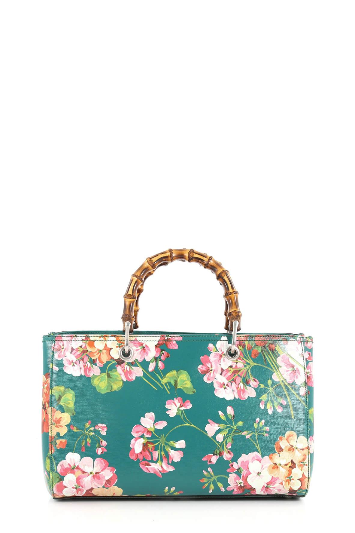 Medium Bamboo Shopper Green Blooms