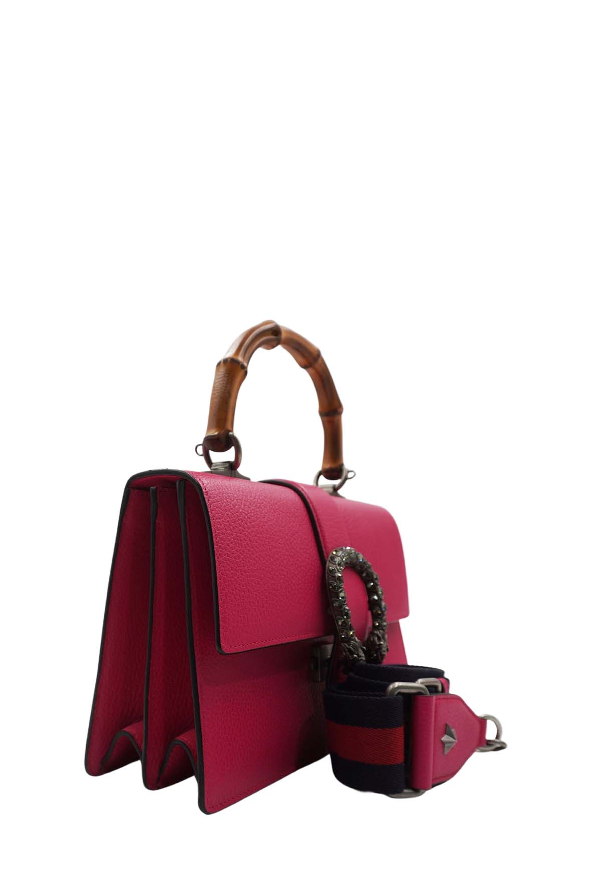 Medium Dionysus Bamboo Top Handle Bag Pink