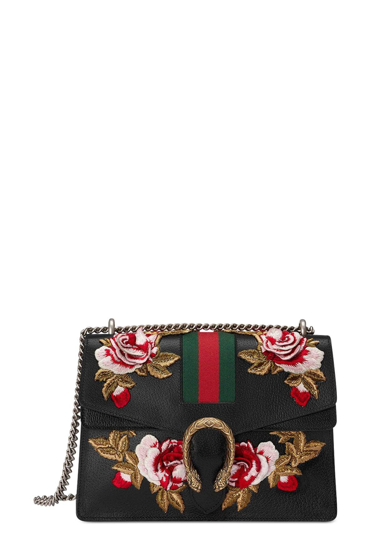 Medium Embroidered Dionysus Black