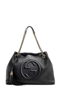 Medium Soho Chain Shoulder Bag Black