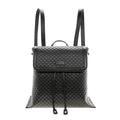 Gucci Microguccisima Black Leather Drawstring Backpack