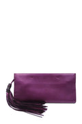 Nouveau Bamboo Tassel Clutch Purple