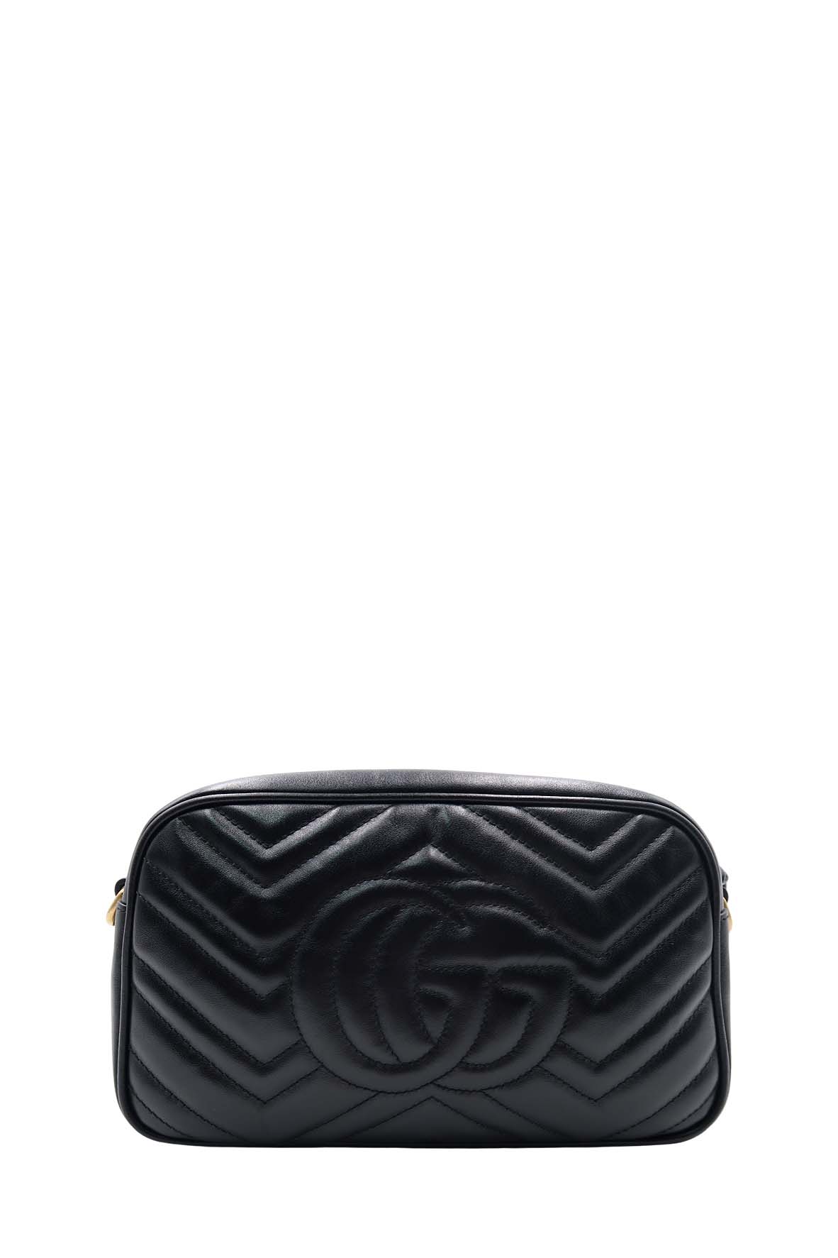 Small GG Marmont Matelasse Shoulder Bag Black