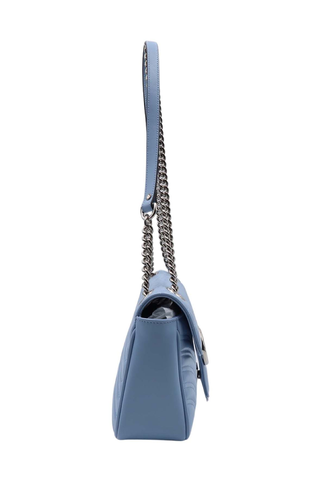 Small GG Marmont Matelasse Shoulder Bag Porcelain Light Blue