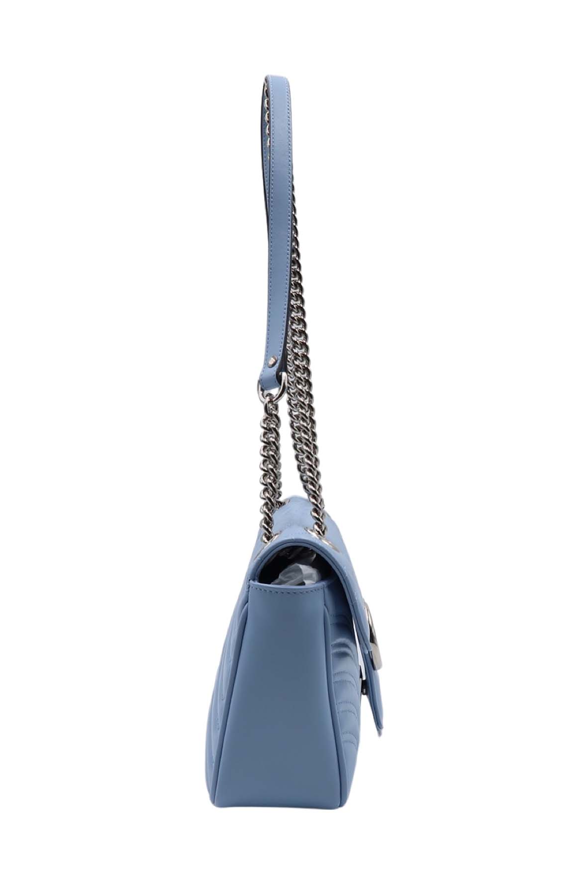 Small GG Marmont Matelasse Shoulder Bag Porcelain Light Blue