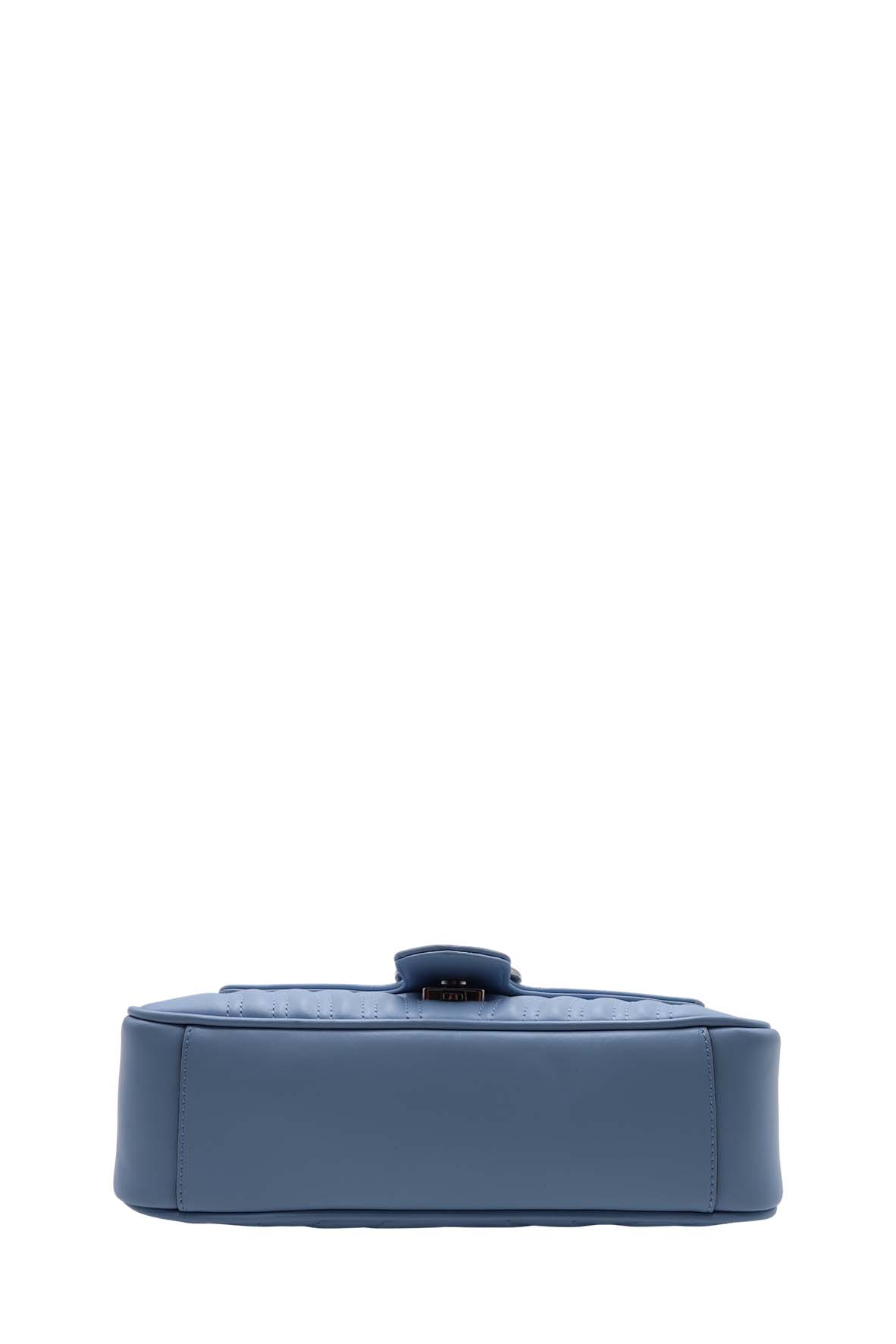 Small GG Marmont Matelasse Shoulder Bag Porcelain Light Blue