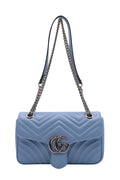 Small GG Marmont Matelasse Shoulder Bag Porcelain Light Blue