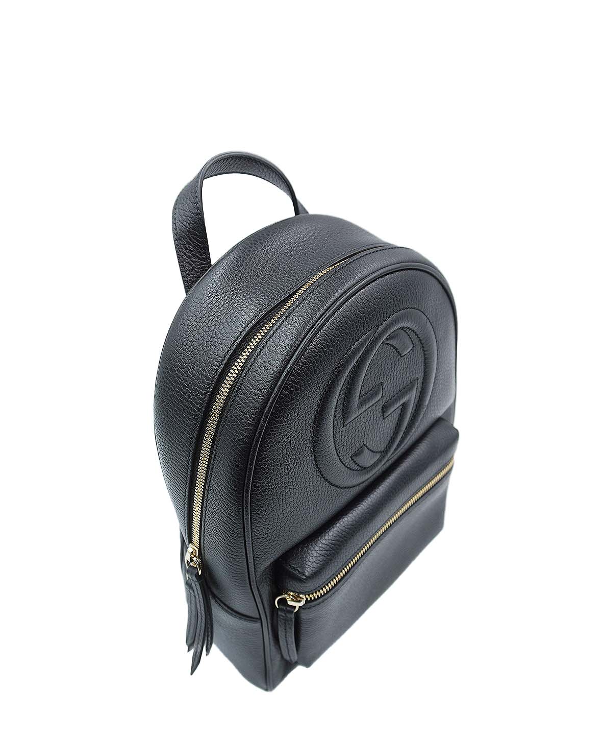 Soho Chain Backpack Leather Black
