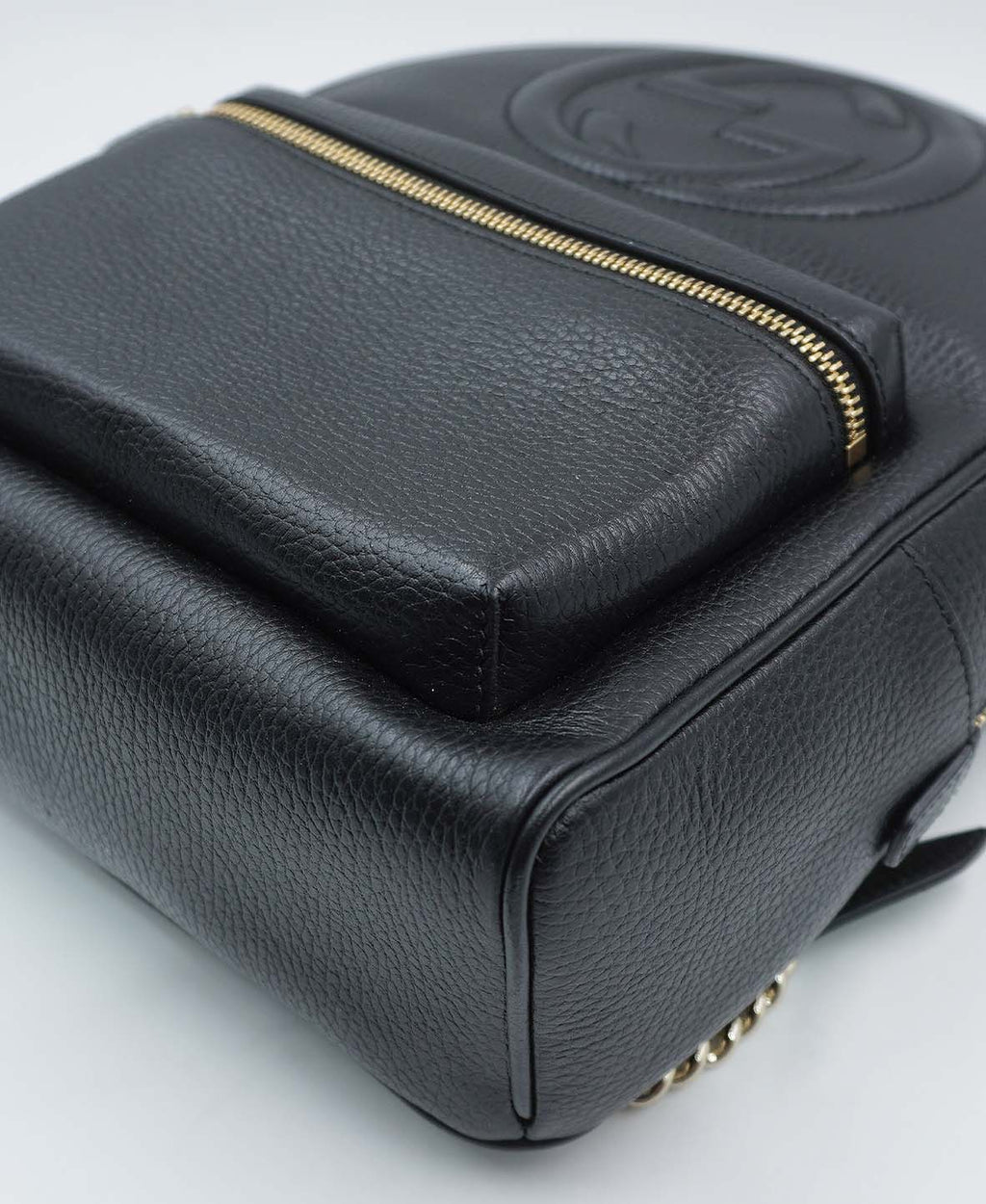 Soho Chain Backpack Leather Black