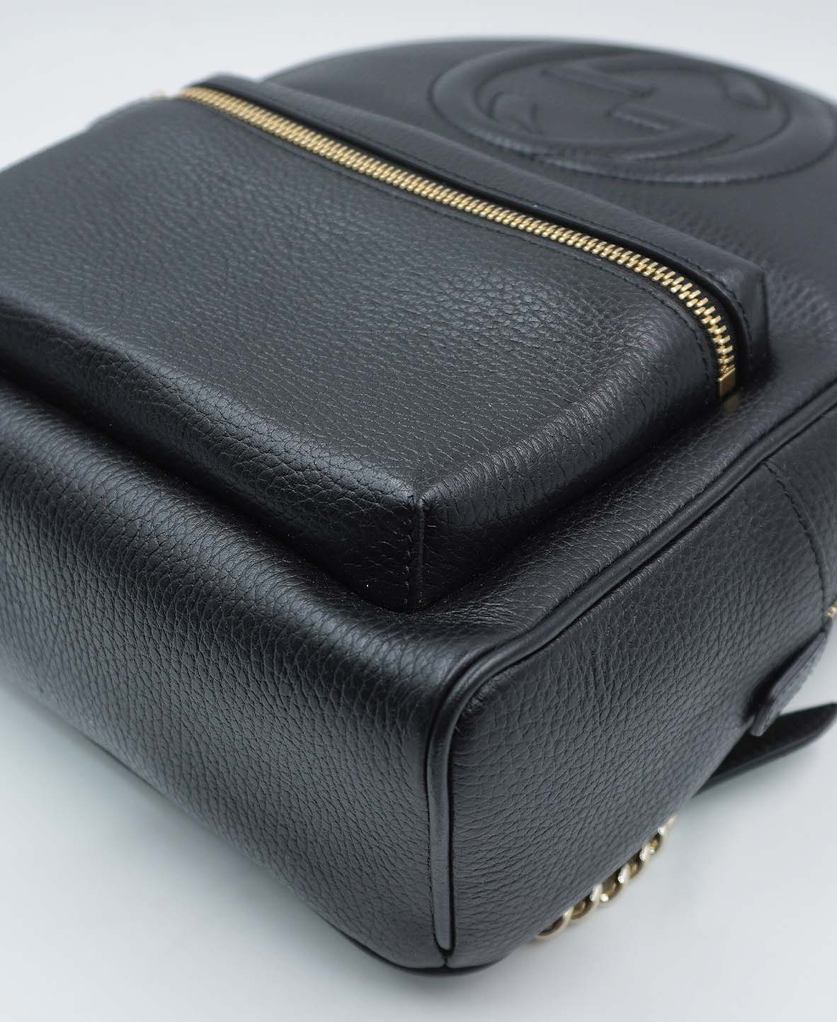Soho Chain Backpack Leather Black