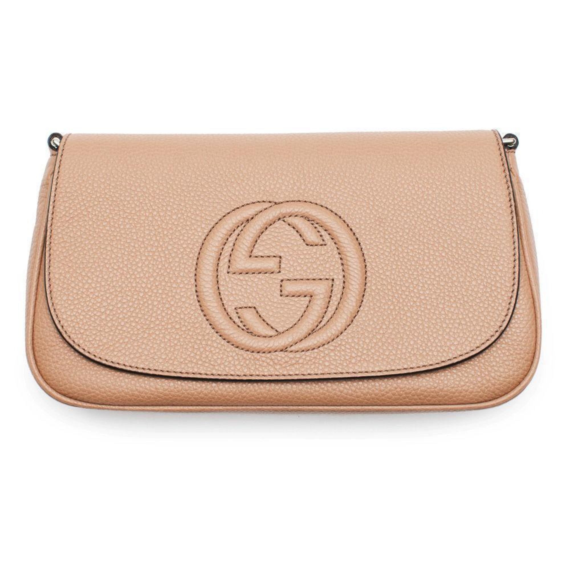 Gucci Soho Disco GG Camelia Beige Tassel Chain Crossbody Bag