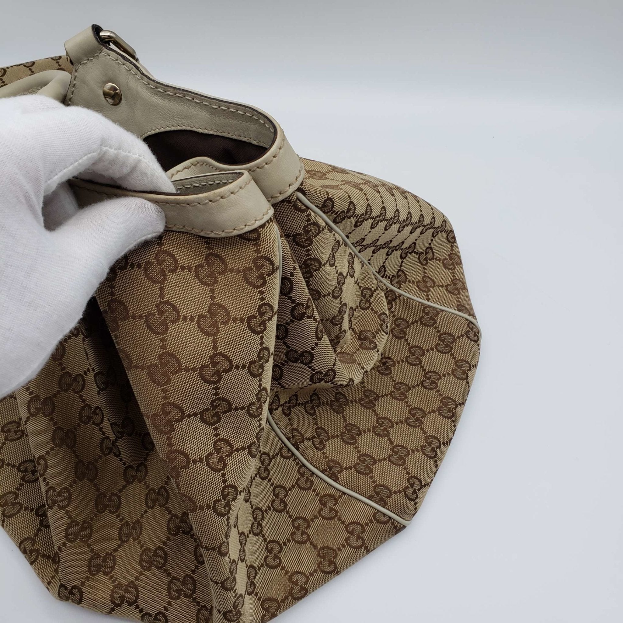 Gucci Sukey Canvas Leather Shoulder Bag