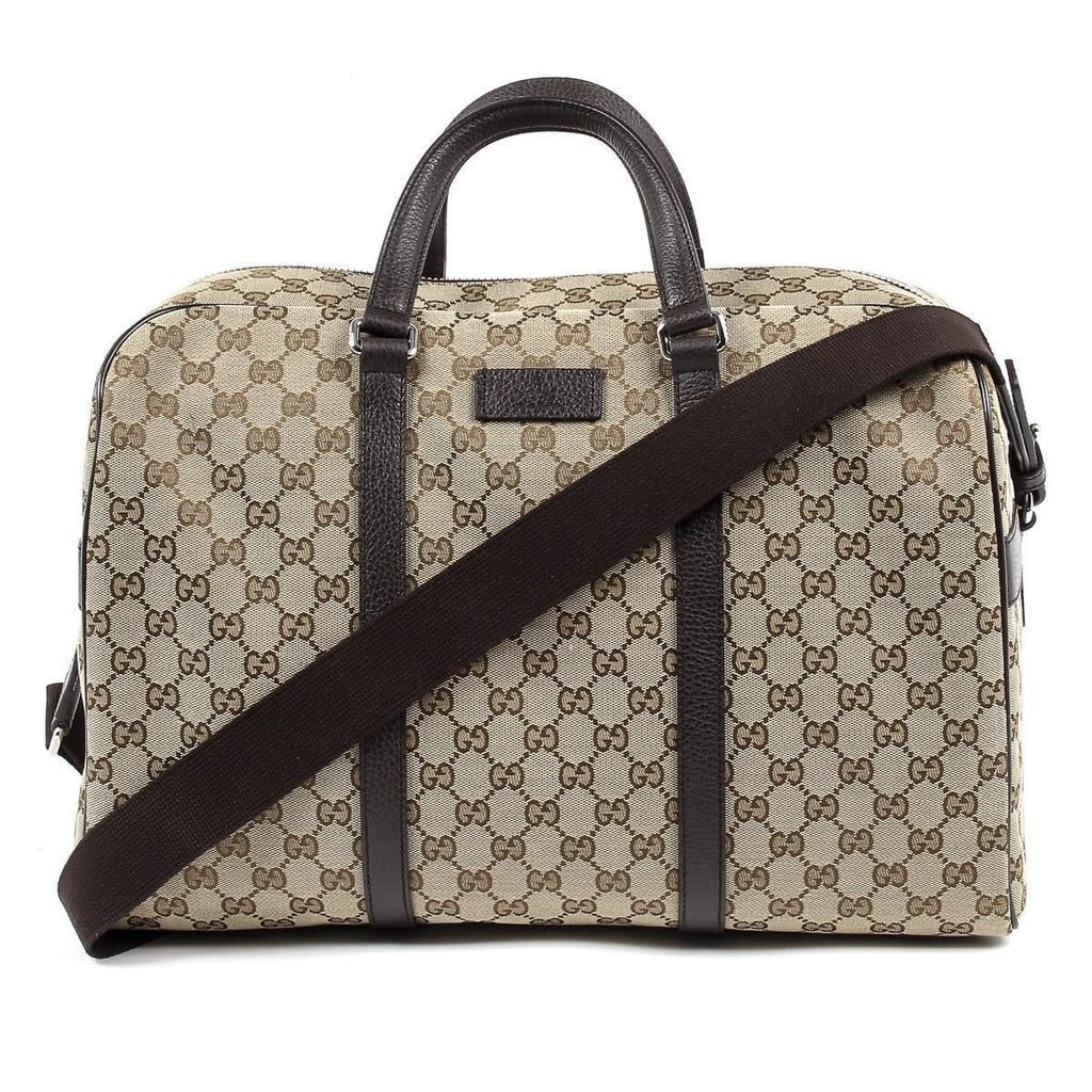 Gucci Unisex Original GG Canvas Carry On Duffle Travel Bag