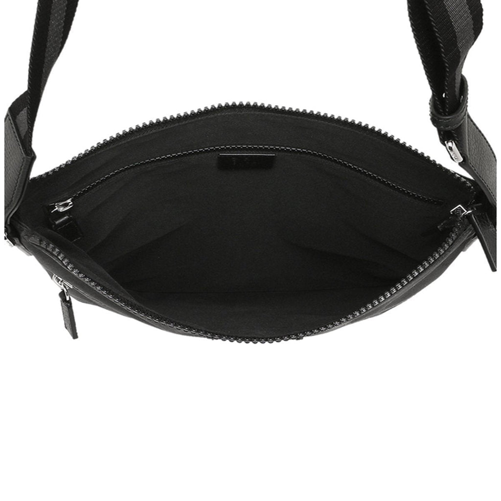 Gucci Unisex GG Guccissima Web Black Canvas Messenger Bag Crossbody