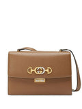 Gucci Women Zumi Small Brown Textured Leather Shoulder Bag