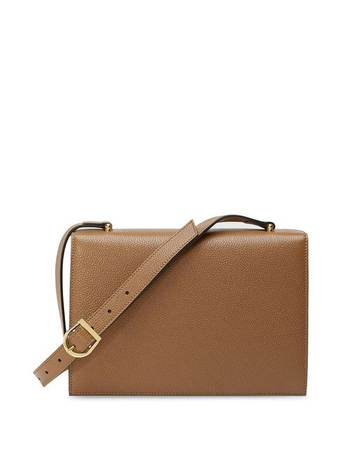Gucci Women Zumi Small Brown Textured Leather Shoulder Bag